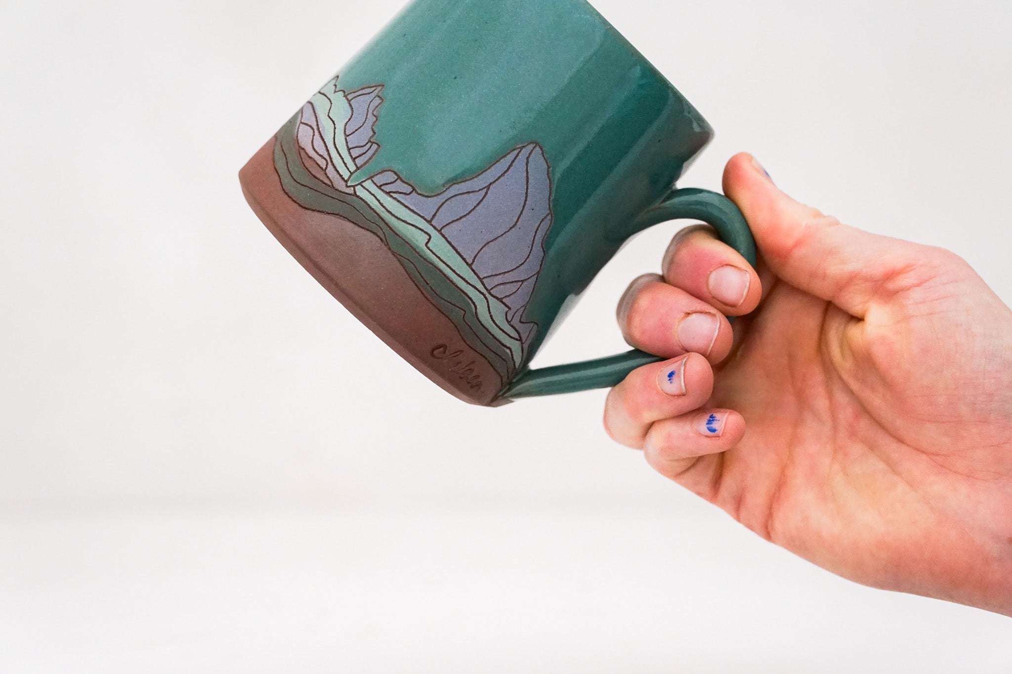 W Teton purple mug in Kali Forest
