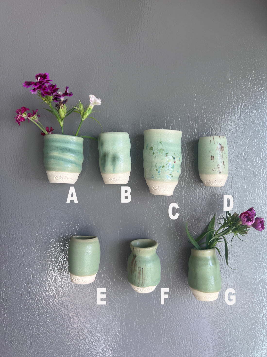 MAGNET bud vases in Sage