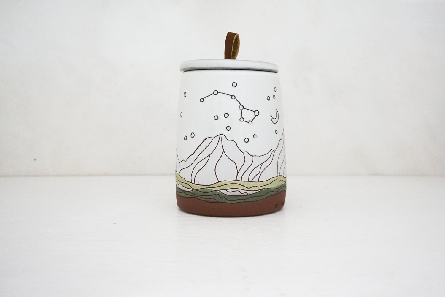 Tall Canister jar Dipper moon in Snow White image 0